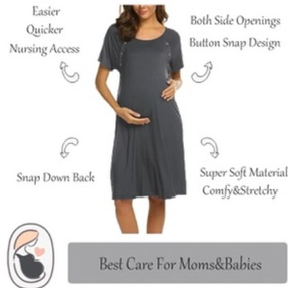 Maternity/Postpartum Gown - Picture 1 of 7